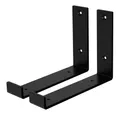 Produktbild: ML-DESIGN Wandregalhalter Regalhalterung L-Form aus Metall, Regalwinkel für Wandmontage, 2-tlg., Industrielle Wandregal Schwarz, Regalträger Regalhalterungen