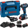 Produktbild: Bosch Akku-Bohrschrauber gsr 18V-90 fc, gfa 18-M/E/W/H 2x4,0 Ah + Lader l-boxx