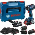 Produktbild: Bosch Akku-bohrschrauber Gsr 18v-90 Fc, Gfa 18-m/e/w/h 2x4,0 Ah + Lader L-boxx
