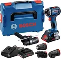 Produktbild: Bosch Akku-Bohrschrauber GSR 18V-90 FC | 18V | 2x 4,0Ah ProCORE Akkus | FlexiClick | SDS Plus | L-BOXX | Blau