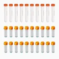Produktbild: HUAZIZ 30 Stück Probenröhrchen 5ML & 10ML mit Deckel und abgestuften Markierungen,Kunststoff Kryoröhrchen Reagenzglasprobe Plastikröhrchen Reagenzglas Reagenzgläser Probierrohr