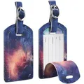 Produktbild: Fintie Kofferanhänger APPB006-A mit Adressschild, Kunstleder, Die Galaxie, 2 Stück