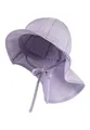 Produktbild: Sterntaler Sonnenhut - Mädchen Sommerhut - UV-Schutz 50+ Mütze mit breiter Krempe und Größenregulierung - Nackenschutz - Bindebänder - Baby Kinder Kopfbedeckung aus Popeline (Bio) - flieder, Größe 47