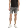 Produktbild: Tom Tailor Herren Jeans Short TTJOSH REGULAR SHORTS Mid Waist Regular Fit -Blau Grau Regular Fit 1044974-10218 Used Light Grau Normaler Bund Reißve