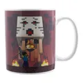 Produktbild: Paladone Minecraft Nether and Steve Heat Change Mug Offiziell lizenzierte Keramik Kaffeetasse verwandelt sich mit Heißgetränken, Gaming Geschenk, Pop Culture Merchandise, 300 ml
