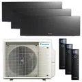 Produktbild: DAIKIN Multisplit Klimaanlage Set | Emura 3 | Mattschwarz | 3x 2,5 kW