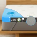 Produktbild: Gel Topper 200x200 cm, H2 H3 Matratzentopper mit 7 cm Gel-Memory-Schaum