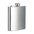 Produktbild: Relaxdays Flachmann 200 ml, Edelstahl, 7 oz, Taschenflachmann mit Schraubverschluss, silber, 1 Stück