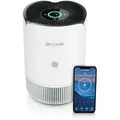Produktbild: Brandson Luftreiniger leise, Air Purifier, Raumluftreiniger für 45 m2 Räume, Allergiker H13 HEPA Filter entfernt 99,97% Viren Bakterien Allergen... - Weiß