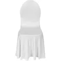 Produktbild: TexDeko Stretch Stuhlhussen Stuhlbezug Rock Universell Bezug Hochzeit Event strapazierfähig (Weiß)