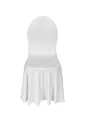 Produktbild: TexDeko Stretch Stuhlhussen Bankett Stuhlbezug Rock Universell Bezug Hochzeit Event strapazierfähig (Weiß)