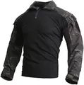 Produktbild: EMERSONGEAR Taktisches Herren-Shirt, Gen3, Airsoft, Kampf, Armee, Paintball, schnelltrocknend, langärmelig, BDU-T-Shirt, MCBK, L