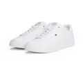 Produktbild: Tommy Hilfiger ICON COURT SNEAKER Plateausneaker Freizeitschuh, Halbschuh, Schnürschuh mit Flaggen-Logo weiß 41 EU