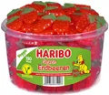 Produktbild: Haribo Riesen Erdbeeren Fruchtgummi Dose 150 Stck. 1,35 kg (11,10 EUR/KG)