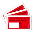 Produktbild: 1000 Lieferscheintaschen/Dokumententaschen DIN lang in Spenderbox rot