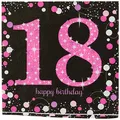 Produktbild: Adult Pink Celebration 18th Birthday Luncheon Napkins