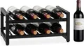 Produktbild: 2 Ebenen Weinregal Metall Flaschenständer Weinständer für 12 Flaschen Küche