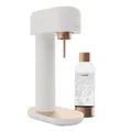 Produktbild: Mysoda: Stilvoller Ruby 2 Wassersprudler aus robustem Aluminium (ohne CO2-Zylinder) mit hochwertiger 1-Liter-Wasserflasche in Premiumdesign - Weiß-Kupfer