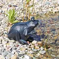 Produktbild: CLGarden Wasserspeier Figur Frosch für Teich Wasser Springbrunnen Teichfigur schwarz/anthrazit