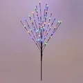 Produktbild: Lichterbaum 110 cm Multicolor für Außen mit Timer - 80 LED - Deko Baum bunt beleuchtet Batterie betrieben - Weihnachten Advent Winter Deko Beleuchtung für Garten