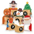 Produktbild: itenga Weihnachtsbande Adventskalender 24 Figuren + 24 Würfel + 24 Zahlensticker