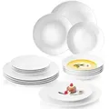 Produktbild: Sänger Tafelservice, Weiß, Keramik, 18-teilig, 33x33x34 cm, kratzfest, Essen & Trinken, Geschirr, Geschirr-Sets, Tafelservice