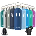 Produktbild: Super Sparrow Trinkflasche Edelstahl -1000ml- Auslaufsicher Thermoskanne, BPA-Frei Wasserflasche - Kohlensäure Thermosflasche für Kinder, Sprudel, Sport, Uni, Schule, Fitness, Outdoor, Camping