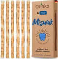 Produktbild: ORINKO 100% Natürliche Miswak Zahnbürste ? Siwak Holz für Weiße Zähne & Fris