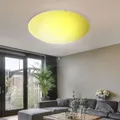 Produktbild: Luxus Decken Leuchte Glas gelb rund 2x E27 Wohn Ess Zimmer Beleuchtung 39,5 cm