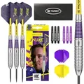 Produktbild: Target Darts Luke Littler Brass Steel Tip Darts Set mit Pro Grip Shafts, Pro Ultra Flights und Dart Wallet