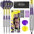 Produktbild: Luke Littler Brass Steel Tip Darts Set 22G Violett Messing