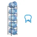 Produktbild: VEVOR Wasserkrughalter, 5 Gallonen Wasserflaschenhalter, einreihiges Wasserflaschenregal für 5 Flaschen, Wasserkrugregal 95 kg Gesamttragfähigkeit, für Küche, Büro, Wohnzimmer, Wasserflaschenhalter