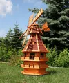 Produktbild: Holzdekoladen Deko-Windrad XXL Holzwindmühle 1,50 m mit Solarbeleuchtung Typ 14.1