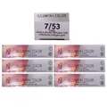Produktbild: Wella Illumina 6 x 60 ml 7/53 mittelblond mahagoni gold Set