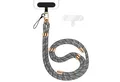 Produktbild: Nalia Handykette Universal Smartphone, Nylon Handyband / Karabiner Gold & 2 Pads / 35-75cm Tragelänge