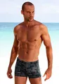Produktbild: Boxer-Badehose, mit modischem Allovermuster, Gr. 5 - N-Gr, schwarz-grau N-Gr