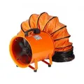 Produktbild: VEVOR Bauventilator 367-W-AC-Motor Baugebläse 2800 U/min Baulüfter Gebläse 2574 CFM (4373 m3/h) Axiallüfter mit 10 m Schlauch Axialgebläse 79 dB
