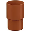 Produktbild: Inefa - Fallrohr Verbinder, pvc Ablaufrohrverbinder Dachrinnenzubehör, einfache Steckmontage, Made in Germany - DN100 / 100mm Braun