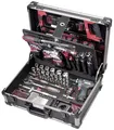Produktbild: KRAFTWERK Profi Werkzeugkoffer mit Akkuschrauber Bosch | Werkzeugkoffer Alu 264-tlg. | Werkzeugkoffer bestückt inkl. 1/4