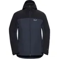 Produktbild: 3-in-1-Funktionsjacke JACK WOLFSKIN, Herren, Gr. S, blau (midnight sky), Obermaterial: 100% Polyester, normal, Jacken, 3in1, wasserdicht, Übergangsjacke