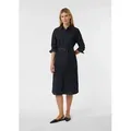 Produktbild: comma Midikleid Kleid Leichtes Denimkleid in Midilänge mit Bindegürtel blau 44 EU