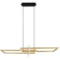 Produktbild: Trio Leuchten Led-Hängeleuchte Salinas, Schwarz, Messing, Metall, 110x150x40 cm, höhenverstellbar, 3-fach schaltbar, Lampen & Leuchten, Innenbeleuchtung, Hängelampen