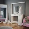 Produktbild: Vicco Schminktisch Weiß Julia 90x137.5x38 cm - Frisiertisch, Kompakte Maße für kleine Räume