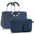 Produktbild: reisenthel Shopper Schultertasche Loopshopper Herringbone Dark Blue dunkelblau