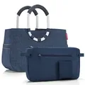 Produktbild: reisenthel loopshopper M, Einkaufstasche, Herringbone Dark Blue, 12 L, OS4113 - Blau