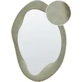 Produktbild: Wandspiegel LENAX 59 cm 90 cm Samtstoff Olivgrün