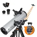 Produktbild: Celestron 22461 StarSense Explore DX 130 Newton-Reflektorteleskop, Smartphone-App-fähige, inklusive Zwei Okularen, Smartphone-Halterung und höhenverstellbarem Stativ, kompatibel mit iOS/Android