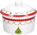 Produktbild: Weihnachtstraum Gebäckdose 960ml rund Porzellan Weihnachten Keks-Box