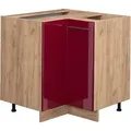 Produktbild: Eckunterschrank Fame-Line, Bordeaux Hochglanz, 80.5 cm ohne Arbeitsplatte Vicco