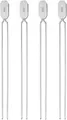 Produktbild: RÖSLE Grillspieße, Doppelspieße zur Zubereitung von Schaschlik und Gemüse, 4 Stück, 33 cm, Edelstahl 18/10, spülmaschinengeeignet, Silber